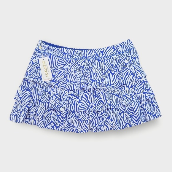 Lilly Pulitzer Womens Cascadia Skort Blue UPF 50 Luxletic Tennis Pickle Ball XL - Picture 9 of 9